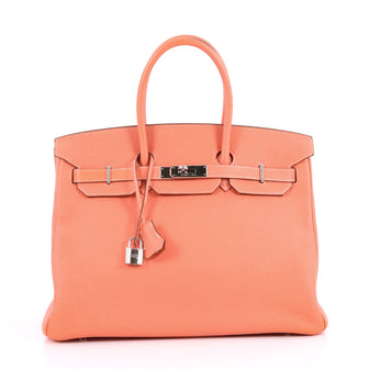Hermes Birkin Handbag Pink Clemence with Palladium Pink 2745901