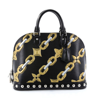 Louis Vuitton Alma Handbag Limited Edition Chain Flower 2746303