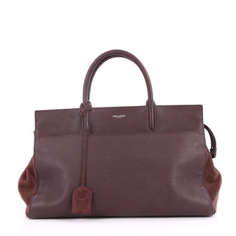 Saint Laurent Rive Gauche Cabas Leather Medium Red 2746501