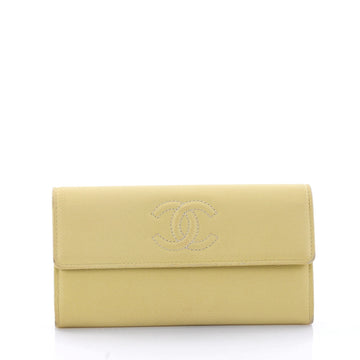 Chanel Timeless CC Flap Wallet Caviar Long Yellow 2747301