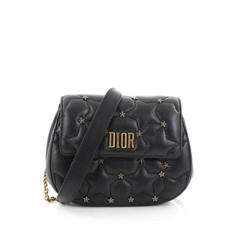 Christian Dior Dio(r)evolution Round Clutch with Chain Studded Leather Small Black 2748801