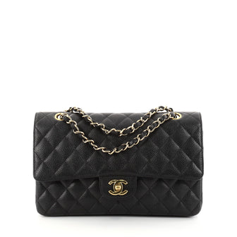Chanel Vintage Classic Double Flap Bag Quilted Caviar black 2749901