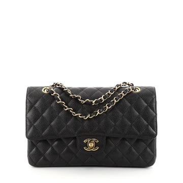 Chanel Vintage Classic Double Flap Bag Quilted Caviar black 2749901