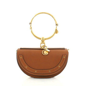 Chloe Nile Crossbody Bag Leather Small Brown 2750402