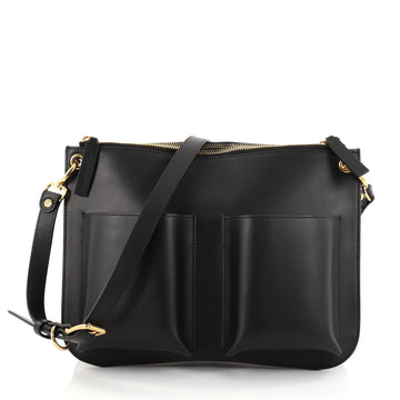 Marni Bandoleer Crossbody Bag Leather Medium Black 2751603