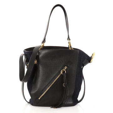 Chloe Myer Tote Leather and Suede Medium Black 2753101