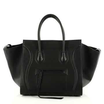 Celine Phantom Handbag Grainy Leather Medium Black 2753701