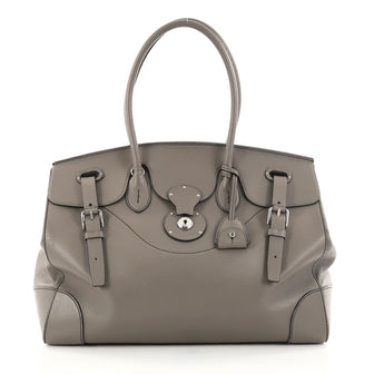 Ralph Lauren Collection Soft Ricky Handbag Leather 40 Gray 2755001