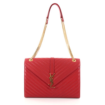 Saint Laurent Classic Monogram Satchel Matelasse Chevron 2760603