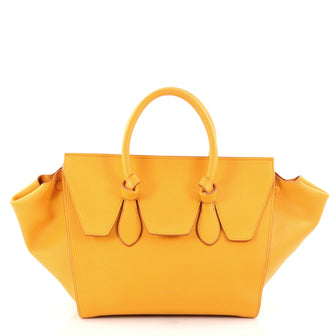 Celine Tie Knot Tote Grainy Leather Medium Yellow 2761001