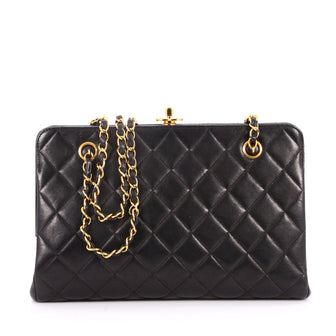 Chanel Vintage Lock Frame Shoulder Bag Quilted Lambskin 2761201
