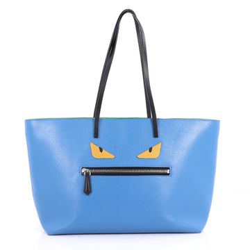 Fendi Monster Roll Tote Leather Medium Blue 2761302