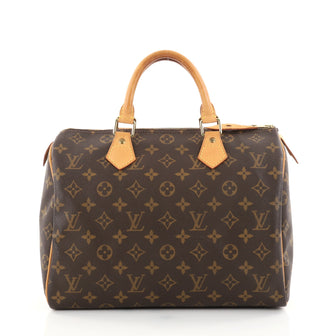 Louis Vuitton Speedy Handbag Monogram Canvas 30 Brown 2761802