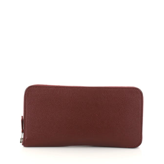 Hermes Azap Zip Around Wallet Silk'in Epsom Long Red 2762106