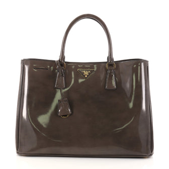 Prada Double Zip Lux Tote Spazzolato Leather Large Brown 2762301