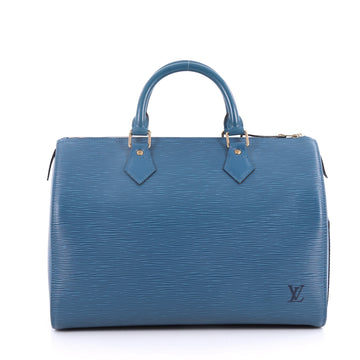 Louis Vuitton Speedy Handbag Epi Leather 30 Blue 2762601