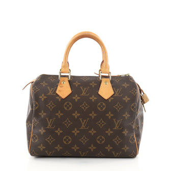 Louis Vuitton Speedy Handbag Monogram Canvas 25 Brown 2762608