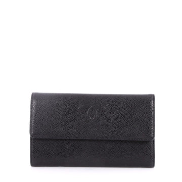 Chanel Trifold CC Wallet Caviar Long Black 2763801
