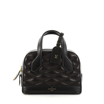 Louis Vuitton Dora Handbag Malletage Leather BB Black 2764001