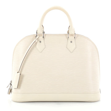 Louis Vuitton Alma Handbag Epi Leather PM White 2765302