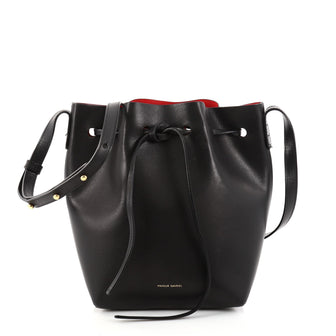 Mansur Gavriel Bucket Bag Leather Mini Black 2765501