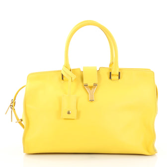 Saint Laurent Classic Y Cabas Leather Medium Yellow 2766402