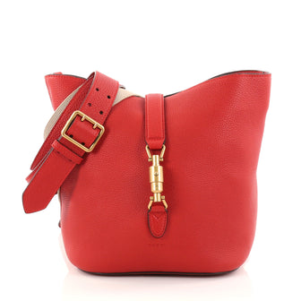 Gucci Jackie Soft Bucket Bag Leather Red 2768801