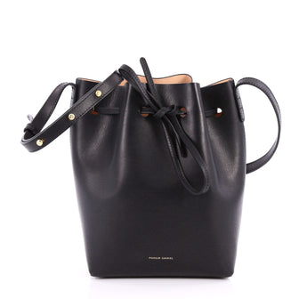 Mansur Gavriel Bucket Bag Leather Mini Black 2769101