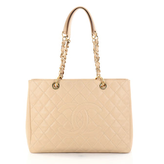 Chanel Grand Shopping Tote Quilted Caviar Neutral 2769402