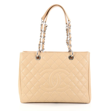 Chanel Grand Shopping Tote Quilted Caviar Neutral 2769403