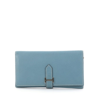 Hermes Bearn Wallet Epsom Long Blue 2770803