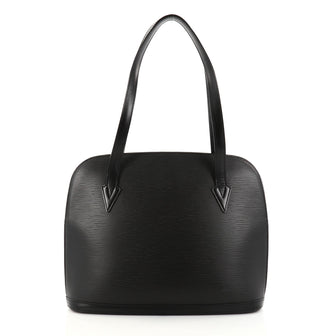 Louis Vuitton Lussac Handbag Epi Leather Black 2771804