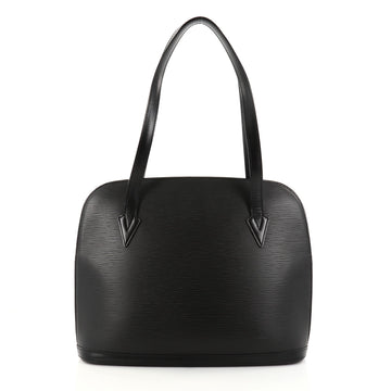 Louis Vuitton Lussac Handbag Epi Leather Black 2771804