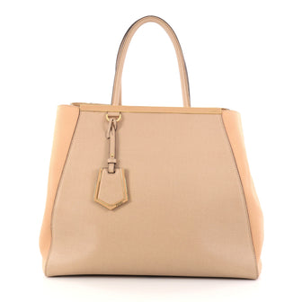 Fendi 2Jours Handbag Leather Large Neutral 2772502