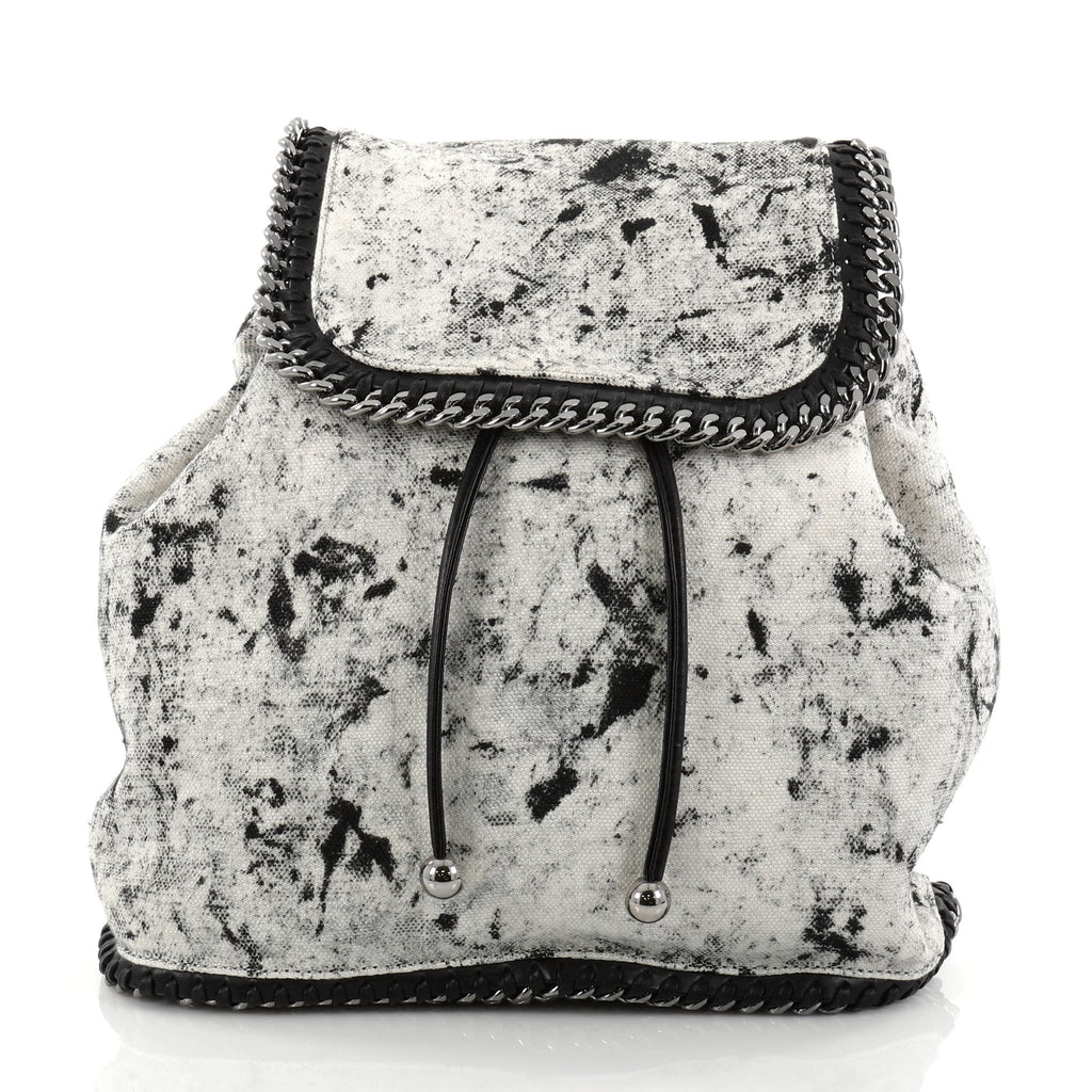 falabella mini backpack white Buy Stella McCartney Falabella Backpack Printed Linen Medium 2772613