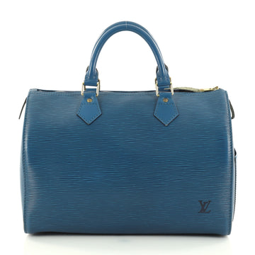 Louis Vuitton Speedy Handbag Epi Leather 30 Blue 2773001
