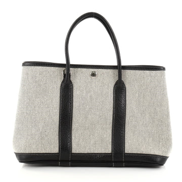 Hermes Garden Party Tote Toile and Leather 30 White 2773601