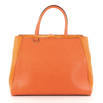 Fendi 2Jours Handbag Leather Medium Orange 2773603