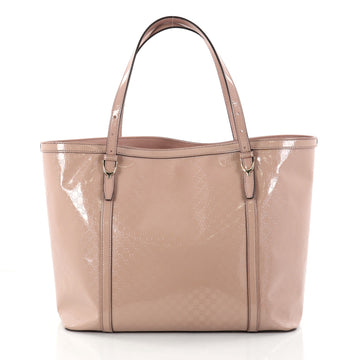 Gucci Nice Tote Patent Microguccissima Leather Medium Pink 2774201