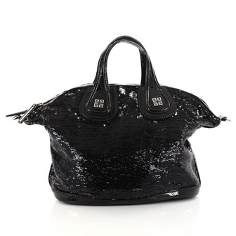Givenchy Nightingale Satchel Sequins with Patent Leather 2778101