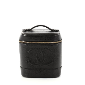 Chanel CC Cosmetic Case Caviar Tall Black 2778707