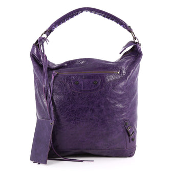 Balenciaga Day Hobo Classic Studs Leather Purple 2779705