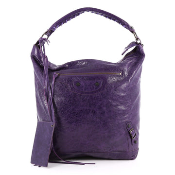 Balenciaga Day Hobo Classic Studs Leather Purple 2779705