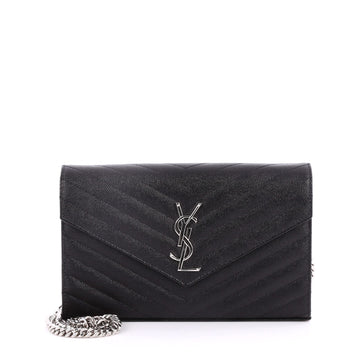 Saint Laurent Classic Monogram Chain Wallet Matelasse 2779801