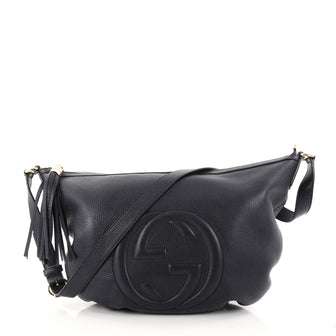 Gucci Soho Messenger Bag Leather Medium Blue 2780001