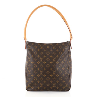 Louis Vuitton Looping Handbag Monogram Canvas GM Brown 2782602