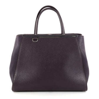 Fendi 2Jours Handbag Leather Medium Purple 2782801