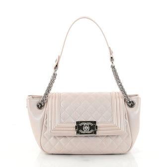 Chanel Boy Accordion Flap Bag Quilted Lambskin Small Pink 2783102