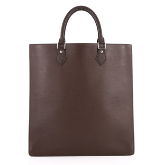 Louis Vuitton Sac Plat Handbag Epi Leather GM Brown 2785302
