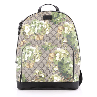 Gucci Zip Pocket Backpack Blooms Print GG Coated Canvas Brown 2785502